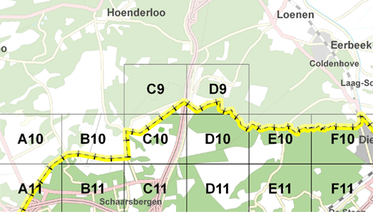 Leggerkaart deelgebied Rijn en IJssel