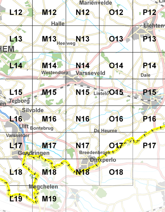 Leggerkaart deelgebied Rijn en IJssel