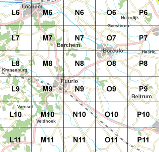 Leggerkaart deelgebied Rijn en IJssel